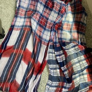 Red white and blue sheer scarf